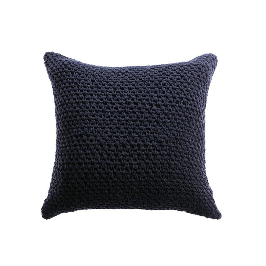 Cotton Knit Textured Throw Pillow