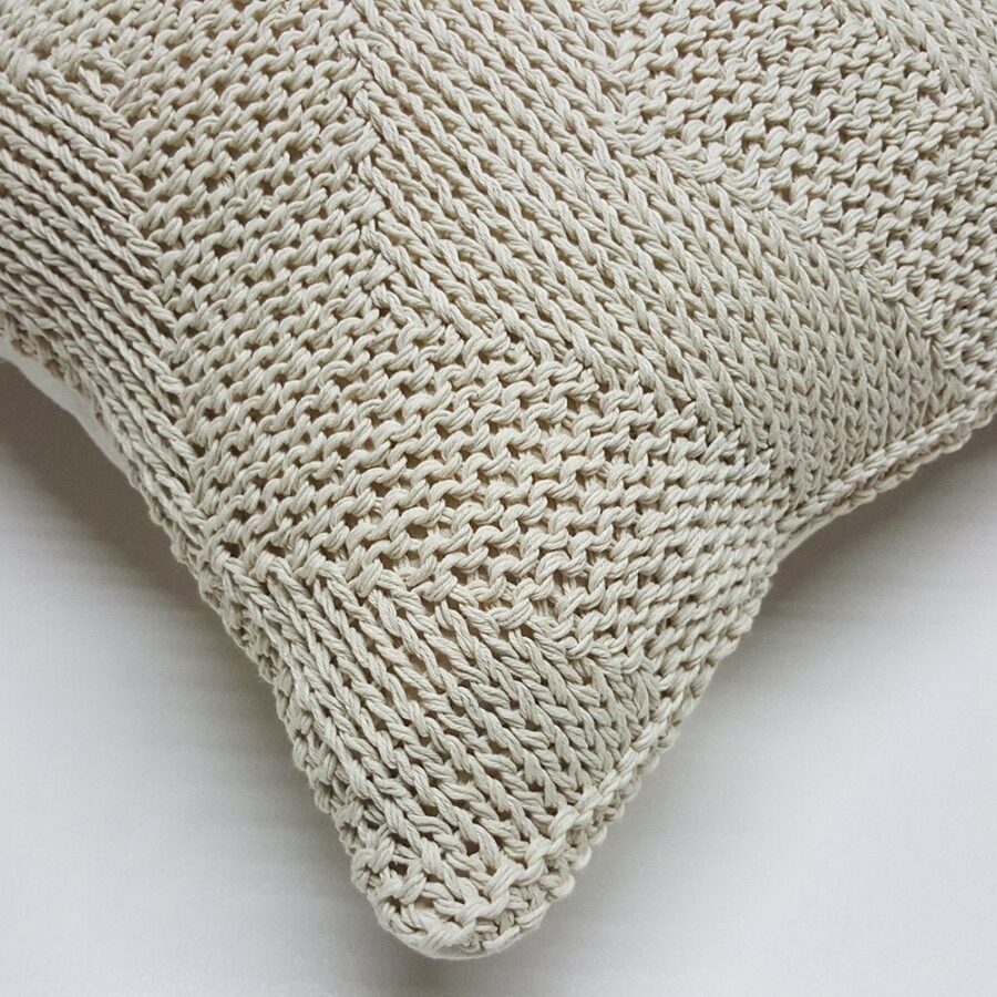Natural Cotton Chevron Accent Pillow