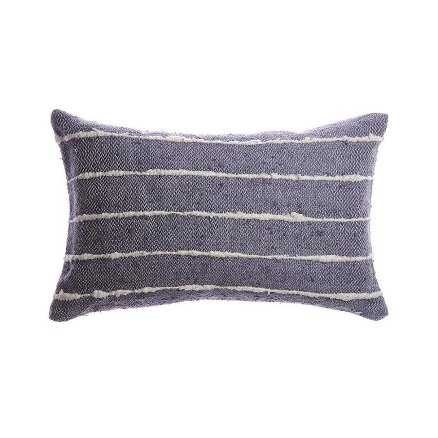 Slate Raw Silk Square Pillow