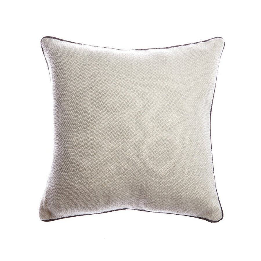 Natural Linen Trim Accent Pillow
